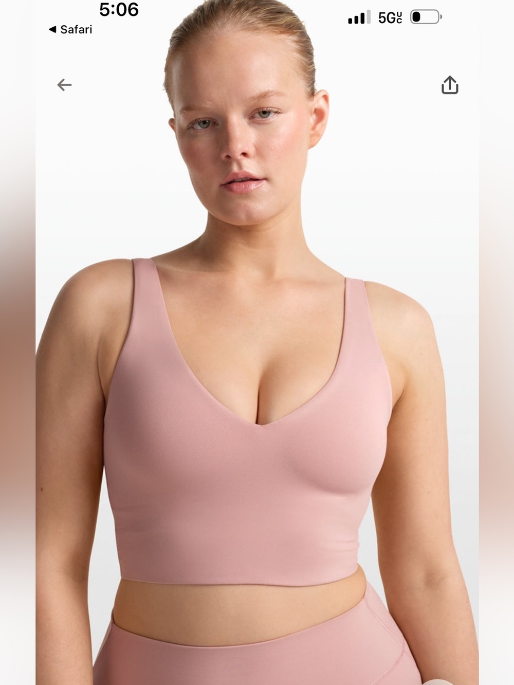 NikeSKIMS NWT Matte V Neck Longline Bra - Himalayan